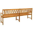 vidaXL Kerti pad Természetes 220 x 55,5 x 90 cm Tömör Akácfa