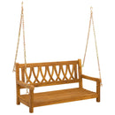 vidaXL Kerti hinta pad Természetes 110 x 56 x 58 cm Tömör Akácfa