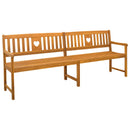 vidaXL Kerti pad Természetes 220 x 55,5 x 90 cm Tömör Akácfa