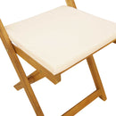 vidaXL Kültéri bistro székek 2 pcs Krémfehér 40 x 53 x 80 cm