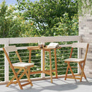 vidaXL Kültéri bistro székek 2 pcs Krémfehér 40 x 53 x 80 cm