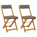 vidaXL Kültéri bistro székek 2 pcs Sötétszürke 40 x 53 x 80 cm