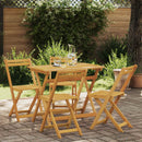 vidaXL Összecsukható Kerti Székek 4 pcs Természetes 40 x 53 x 80 cm