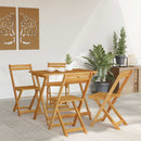 vidaXL Összecsukható Kerti Székek 4 pcs Természetes 40 x 53 x 80 cm