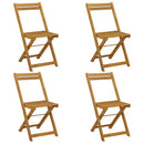 vidaXL Összecsukható Kerti Székek 4 pcs Természetes 40 x 53 x 80 cm