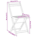 vidaXL Összecsukható Kerti Székek 4 pcs Természetes 40 x 53 x 80 cm