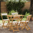 vidaXL Kültéri bistro székek 4 pcs Krémfehér 40 x 53 x 80 cm