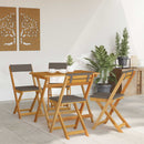vidaXL Kültéri bistro székek 4 pcs Sötétszürke 40 x 53 x 80 cm