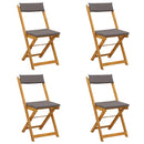 vidaXL Kültéri bistro székek 4 pcs Sötétszürke 40 x 53 x 80 cm
