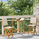 vidaXL Kültéri bistro székek párnával 2 pcs Krémfehér 38 x 46 x 85 cm