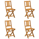 vidaXL Kültéri bistro székek 4 pcs Természetes 40 x 42 x 85 cm