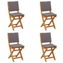 vidaXL Kültéri bistro székek 4 pcs Sötétszürke 38 x 46 x 85 cm