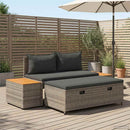 vidaXL Kültéri kanapé szett 4 -Seater 4 pcs 55 x 30 x 39 cm