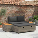 vidaXL Kültéri kanapé szett 4 -Seater 4 pcs 55 x 30 x 39 cm
