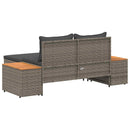 vidaXL Kültéri kanapé szett 4 -Seater 4 pcs 55 x 30 x 39 cm