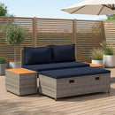 vidaXL Kültéri kanapé szett 4 -Seater 4 pcs 55 x 30 x 39 cm