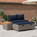 vidaXL Kültéri kanapé szett 4 -Seater 4 pcs 55 x 30 x 39 cm