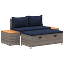 vidaXL Kültéri kanapé szett 4 -Seater 4 pcs 55 x 30 x 39 cm