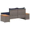vidaXL Kültéri kanapé szett 4 -Seater 4 pcs 55 x 30 x 39 cm