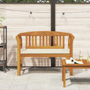 vidaXL Rózsapad párnával Krémszín 114 x 46 x 82,5 cm Tömör Akácfa