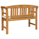vidaXL Rózsapad párnával Krémszín 114 x 46 x 82,5 cm Tömör Akácfa