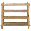 vidaXL Cipőtartó polcokkal Természetes 4-szintes Bambusz