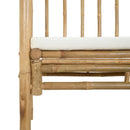 vidaXL Kerti ív padtól Krémfehér 115 x 50 x 205 cm Bambusz