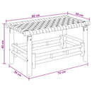 vidaXL Kerti pad 80 x 38 x 40 cm Bambusz Természetes Négyszögletes