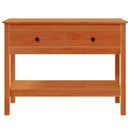 vidaXL Konzolasztal Faggyú barna 100 x 35 x 75 cm Szilárd Fenyőfa