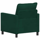 vidaXL Kanapé Sötétzöld 76 x 81 x 87,5 cm Bársony