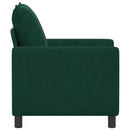vidaXL Kanapé Sötétzöld 76 x 81 x 87,5 cm Bársony