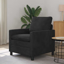 vidaXL Kanapé Fekete 76 x 81 x 87,5 cm Bársony