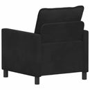 vidaXL Kanapé Fekete 76 x 81 x 87,5 cm Bársony