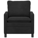 vidaXL Kanapé Fekete 76 x 81 x 87,5 cm Bársony