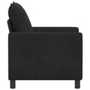vidaXL Kanapé Fekete 76 x 81 x 87,5 cm Bársony