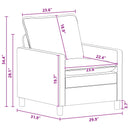 vidaXL Kanapé Fekete 76 x 81 x 87,5 cm Bársony