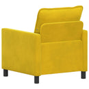 vidaXL Kanapé Sárga 76 x 81 x 87,5 cm Bársony