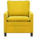 vidaXL Kanapé Sárga 76 x 81 x 87,5 cm Bársony