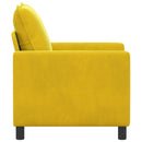 vidaXL Kanapé Sárga 76 x 81 x 87,5 cm Bársony