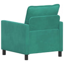 vidaXL Kanapé Türkiz 76 x 81 x 87,5 cm Bársony