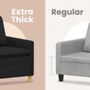 vidaXL Kanapé Fekete 76 x 81 x 87,5 cm Szövet