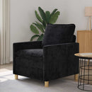 vidaXL Kanapé Fekete 76 x 81 x 87,5 cm Poliészter
