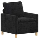 vidaXL Kanapé Fekete 76 x 81 x 87,5 cm Poliészter