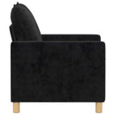 vidaXL Kanapé Fekete 76 x 81 x 87,5 cm Poliészter
