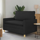 vidaXL Kanapé Fekete 126 x 81 x 87,5 cm Szövet