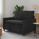 vidaXL Kanapé Fekete 126 x 81 x 87,5 cm Bársony