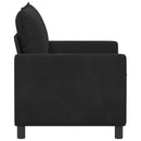 vidaXL Kanapé Fekete 126 x 81 x 87,5 cm Bársony