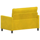 vidaXL Kanapé Sárga 126 x 81 x 87,5 cm Bársony