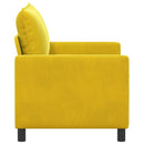 vidaXL Kanapé Sárga 126 x 81 x 87,5 cm Bársony