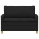 vidaXL Kanapé Fekete 126 x 81 x 87,5 cm Szövet